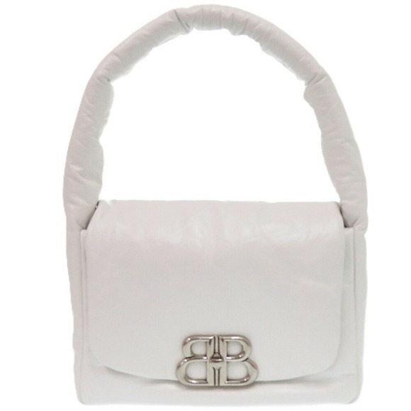BALENCIAGA White Leather Shoulder Bag - Picture 1 of 11
